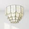 Hello Honey® 14" Round 4-Tier Capiz & Metal Flush Mount Ceiling Light